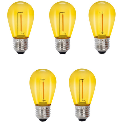 5er-Pack Deco Bulb LED-Lichtquelle E27 12V Gelb 30lm