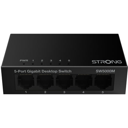 5portový gigabitový switch kov černá