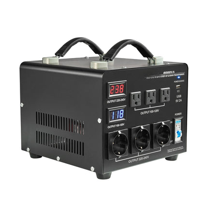 6000VA Step Up Down Voltage Converter, US EU Outlets