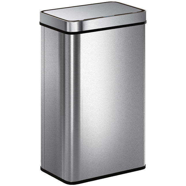 Nerezový senzorový odpadkový koš 60L, automatické víko
