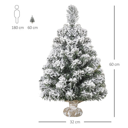 Umělý vánoční stromek 60cm se sněhovým efektem, do interiéru