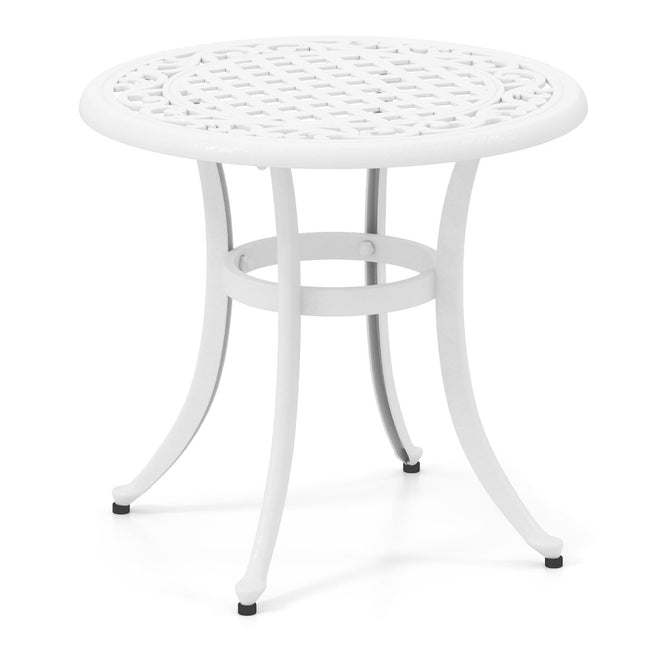 Kulatý zahradní stůl 60 cm z litého hliníku – nastavitelné nohy