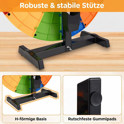 60cm Tabletop Prize Wheel with Stand – 12 Slots, Multi-Color