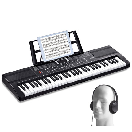 61-Key Digital Keyboard Piano – 200 Tones, 200 Rhythms, Dual Speakers