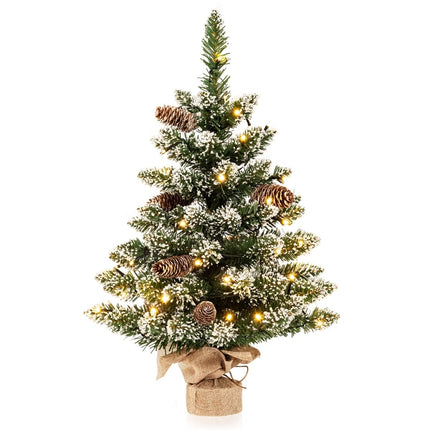 Zasněžený mini vánoční stromek 64 cm s LED světly