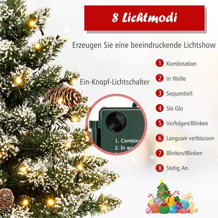 Zasněžený mini vánoční stromek 64 cm s LED světly