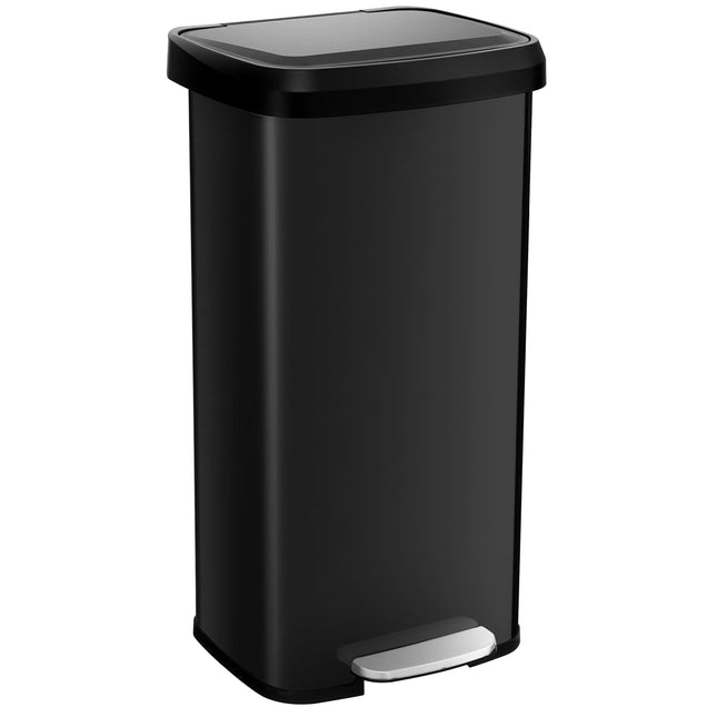 Černý kuchyňský odpadkový koš 68L se soft-close víkem