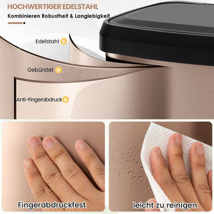 Kuchyňský odpadkový koš 68L se soft-close víkem a pohlcovačem pachů