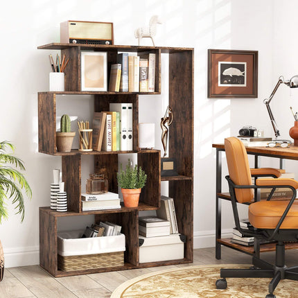 Regál se 6 přihrádkami, pojistka proti převrácení, moderní design