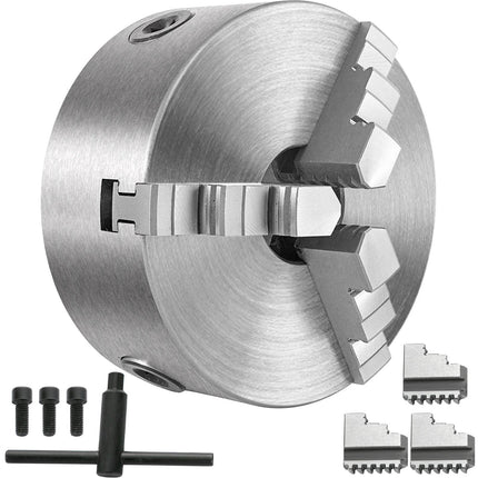 6-Inch 3-Jaw Self-Centering Lathe Chuck, 160mm