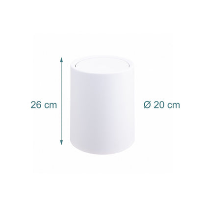 6L Plastic Bathroom Bin with Swing Lid