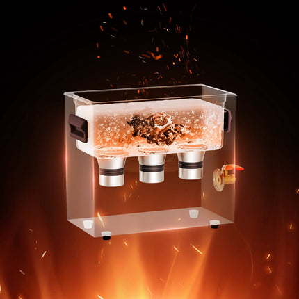6L Ultrasonic Cleaner 180W with Heater, Timer, Basket