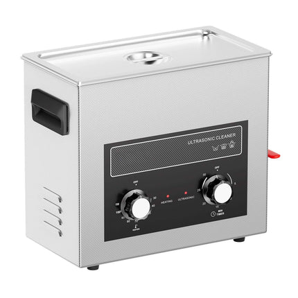 6L Ultrasonic Cleaner 180W with Heater, Timer, Basket