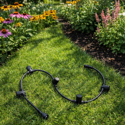Rozbočovací kabel se 6 zásuvkami, 1 m guma, včetně krytek
