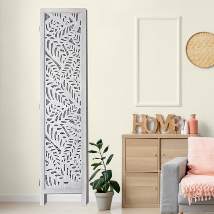 6-Panel Wood Room Divider, 66.9 in Folding Privacy Screen