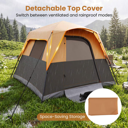 6-Person Instant Cabin Tent with Rainfly and Carry Bag
