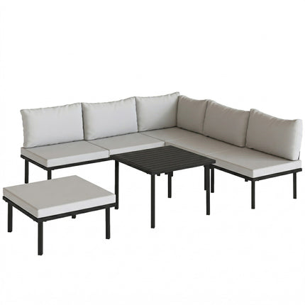 Zahradní lounge sestava 6 ks pro 5-6 osob se stolem