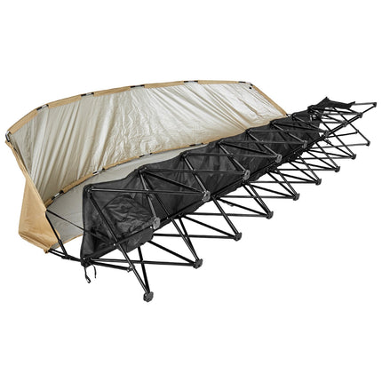 6-Seat Folding Sports Bench with Canopy, Carry Bag