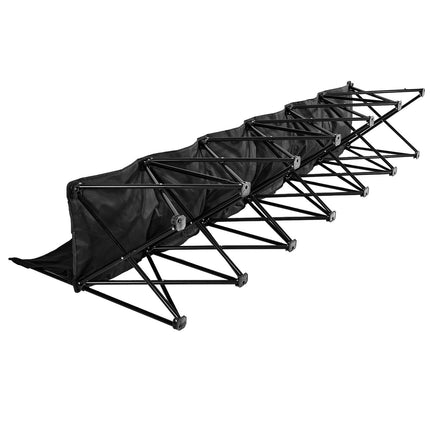6-Seat Portable Folding Bench with Backrest, Pockets, Bag