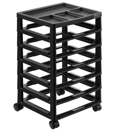 6-Tier Rolling Storage Cart, Organizer Top, Locking Wheels