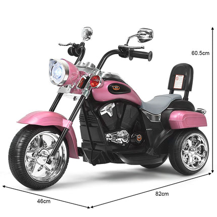 6 V Electric Motorcycle Battery Operated Motorcycle with Music 91 x 48 x 64cm Pink