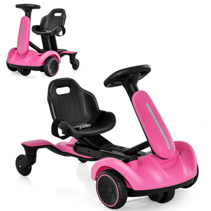 Dětská motokára 6V, elektrické drift auto s dvoupolohovým sedadlem, růžová