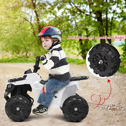 Dětské autíčko 6V s hudbou, MP3 a USB pro kluky i holky, 41 x 68.5 x 49.5 cm, bílá