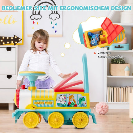 Dětský elektrický vláček 6V s 16 díly kolejí pro děti od 3 let, modrá