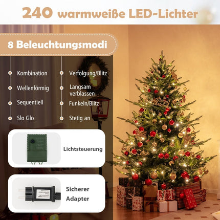 Umělý vánoční stromek 6ft s 240 LED světly