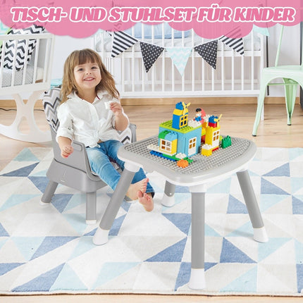 6-in-1 Baby High Chair High Chair &amp; Dining chair &amp; Learning table baby chair combination high chair gray and white