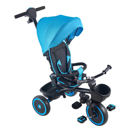 6-in-1 Toddler Tricycle with Push Handle, Canopy