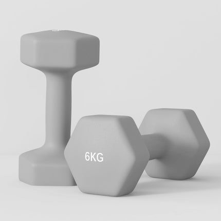 Sada hexagonálních činek 6kg, protiskluzový úchop, domácí posilovna