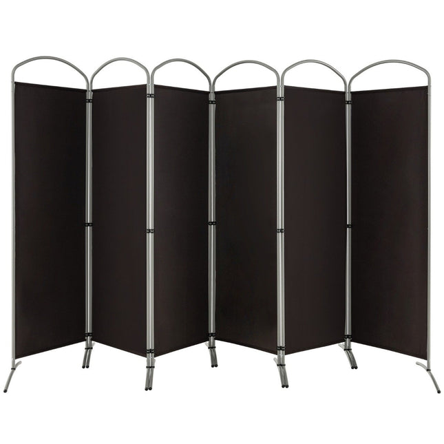 6-delige opvouwbare privacy-kamerverdeler van stof 331 x 51 x 188 cm bruin