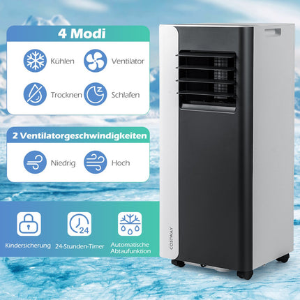 Mobilní klimatizace 7000 BTU, 3 v 1, pro plochu 28㎡