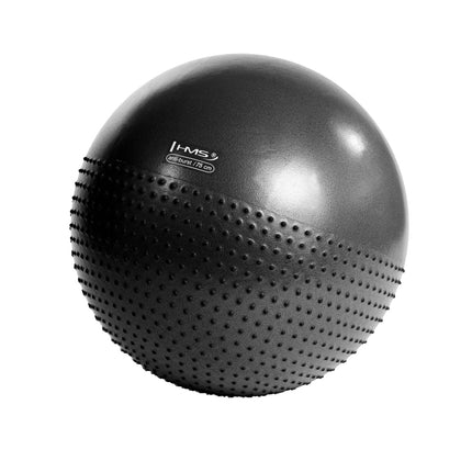 Gymnastický míč 75cm černý – nepraskavý, protiskluzový
