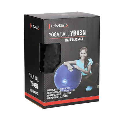 Gymnastický míč 75cm černý – nepraskavý, protiskluzový