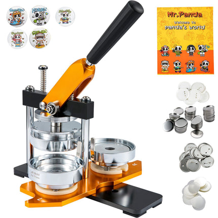 75mm Button Maker Machine Kit, Manual Press, 100pcs