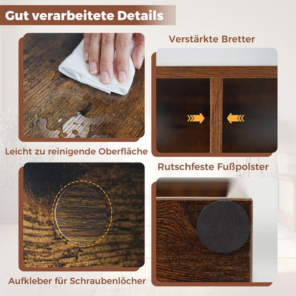 7-Cube Bookshelf, Vertical or Horizontal, Rustic Brown