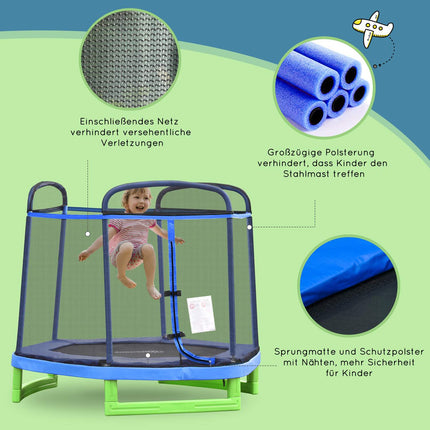 Dětská trampolína 7ft s ochrannou sítí – dovnitř i ven