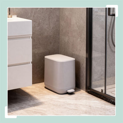 7L Square Plastic Pedal Bin – Soft-Close Lid