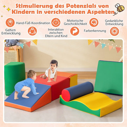 Pěnové stavební kostky 7 ks na běhání a lezení obří pěnové kostky měkké stavební kostky barevné