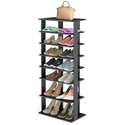 7patrový vertikální botník, odnímatelná police, MDF, 110.5 cm