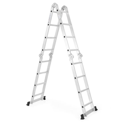 7-in-1 Mehrzweckleiter, 4,6 m, rutschfest, 150 kg Tragkraft