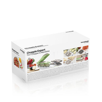 Kráječ zeleniny, struhadlo a mandolína 7 v 1 s recepty a příslušenstvím Choppie Expert InnovaGoods