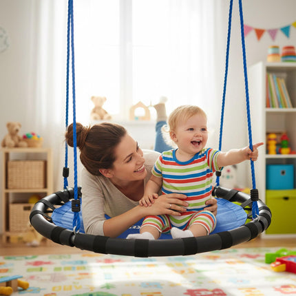 Kulatá hnízdová houpačka 80cm s popruhy a karabinami