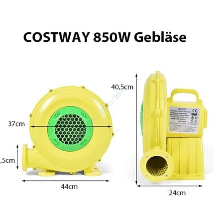 850W Blower Energy Efficient Air Pump for Inflatable Toys Bouncy Castle 42 x 24 x 42 cm