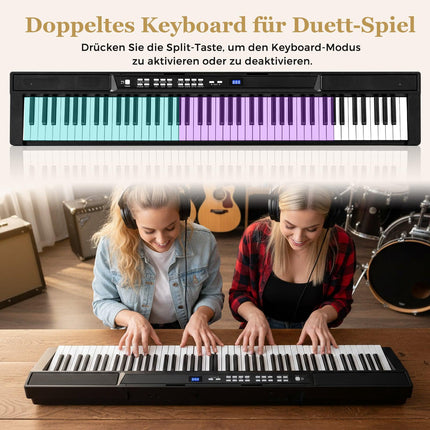 Digitální piano s 88 klávesami s nastavitelným stojanem a stoličkou
