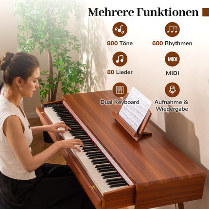 Digitální piano s 88 váženými klávesami s režimem dvou klaviatur