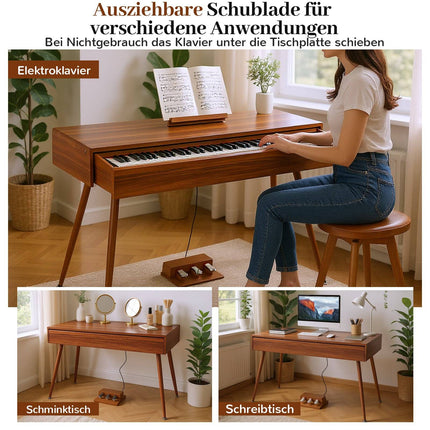 Digitální piano s 88 váženými klávesami s režimem dvou klaviatur