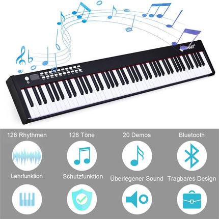 Digitální piano s 88 klávesami keyboard elektronické piano přepravní pouzdro